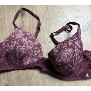 Lucky Brand Bra 36B maroon color floral